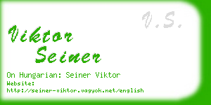 viktor seiner business card